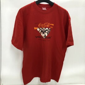 【中古】 COCA-COLA (コカコーラ) 80's プリント Tシャツ Lサイズ 赤 レッド 02r16884 中古品 【牛久店】