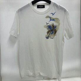 【中古】 DSQUARED2 (ディースクエアード) プリントTシャツ イタリア製 XLサイズ 白 ホワイト 02r17211 【牛久店】