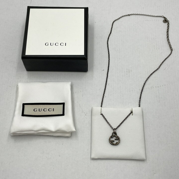 楽天市場】【中古】GUCCI グッチ インターロッキングG シルバー 