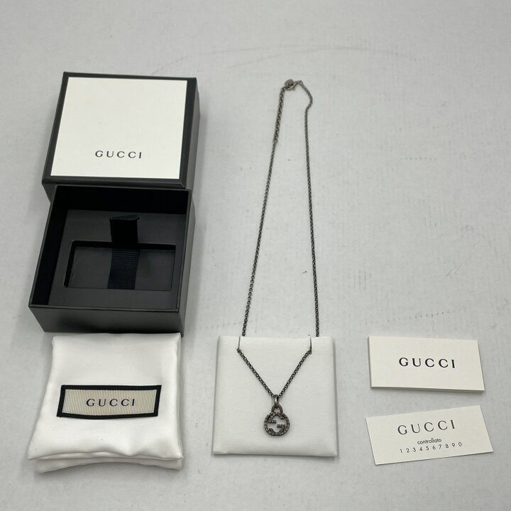 楽天市場】【中古】GUCCI グッチ インターロッキングG シルバー 