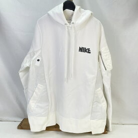 【中古】NIKE ×Sacai ナイキ サカイ NRG HOODY "WHITE" CW2419-100 フーディーパーカー ホワイト サイズL プルオーバー メンズ ストリート 中古品　01r8770【結城店】