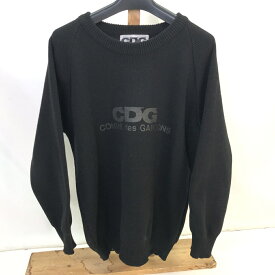 【中古】CDG×Lochaven Of Scotland コムデギャルソン ロゴニット SZ-N003 Mサイズ メンズ トップス セーター アクリル ブラック 黒 01r9299 中古品【結城店】