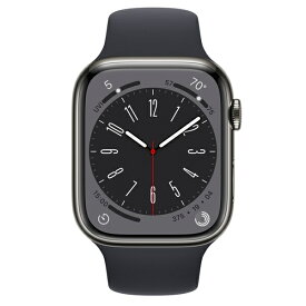 【Apple整備済製品】〈メーカー保証1年〉 Apple Watch Series8 Cellular 45mm グラファイト ステンレスケース ミッドナイトスポーツバンド FNKU3ZP/A AW8 本体 アップルウォッチ