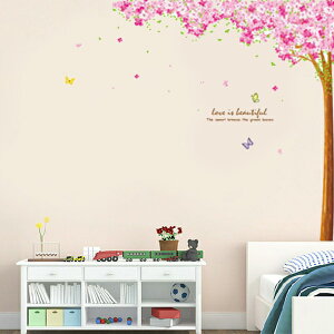 ウォールステッカー おしゃれ 桜 春 花 フラワー フォトブース 植物 ナチュラル カフェ 装飾 玄関 リビング 模様替え リフォーム クロス キッチン 寝室 子供部屋 木 さくら 文字 英字 北欧 風
