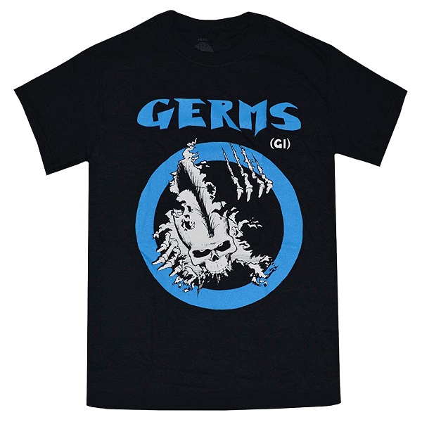 メール便なら送料無料 特別オファー ジャームスのオフィシャルマーチャンダイズ GERMS ジャームス GI Skull 最も Tシャツ
