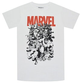 MARVEL COMICS マーベルコミック B&W Character Tシャツ