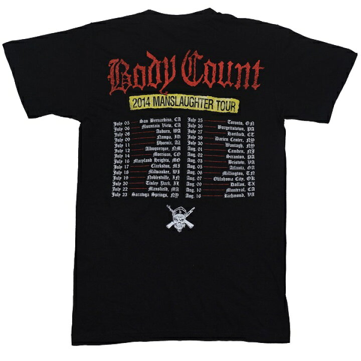 楽天市場】BODY COUNT ボディーカウント Manslaughter Tシャツ : GEEKHEAD