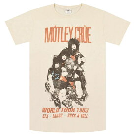 MOTLEY CRUE モトリークルー Vintage World Tour 1983 Tシャツ NATURAL