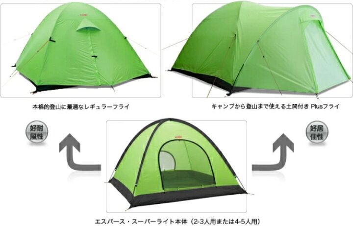 楽天市場】エスパース・スーパーライトPlus4〜5人用フライシート 