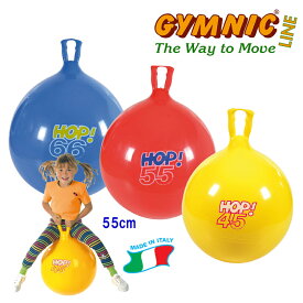 ダブルアクションポンプをプレゼント！ギムニク ホップボール55（レッド）直径55cm 適用身長145cm〜159cm ギムニク バランスボール