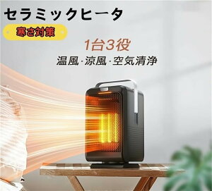 新品☆ 高品質 空気清浄 セラミックヒーター 小型 1000W ヒーター 足元 オフィス 卓上 マイナスイオン発生 涼風 温風 風量2段階 90°自動首振り タイマー リモコン 首振り 電気ファンヒーター