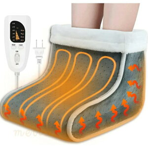 足温器 フットウォーマー 電気足温器 コンセント式 足元ヒーター 6段階温度調節 4段階タイマー付き 足温める 家庭 職場用 省エネ 男女兼用 丸洗える 2024年新版