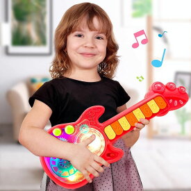 キッズ ギター エレキギター ギター おもちゃ 子供 ピアノ 光る 楽器おもちゃ 音楽おもちゃ 初めてのギター プラスチック製 子供おもちゃ 楽器玩具 子供の日 誕生日 プレゼント ギフト