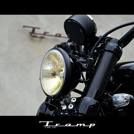 TRAMP CYCLE トランプサイクル /バブルトップタイプ　ヘッドライトレンズ (イエロー)【TB-009SP】Bubble Top Head Light Lens /ショベル スポーツスター/FX系/ダイナ系 ハーレーダビッドソン 社外品HARLEY DAVIDSON