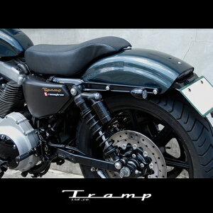 TRAMP CYCLE �g�����v�T�C�N�� XL1200CX�i�����V���[�g���A�t�F���_�[�j���C�Z���X�u���P�b�gwith�r���g�C���e�[�� ���t���N�^�[�t���^�C�v �����v�J���[:�X���[�N/ License bracket with Built-in tail Ramp 