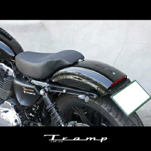 TRAMP CYCLE トランプサイクル XL1200CX(純正ショートリアフェンダー)ライセンスブラケットwithビルトインテール リフレクター無しタイプ ランプカラー:レッド/ License bracket with Built-in tail Ramp Col