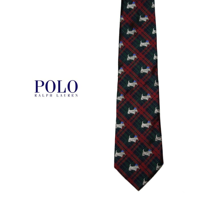 楽天市場】Polo Ralph Lauren スコティッシュテリア総柄ネクタイ ポロ 