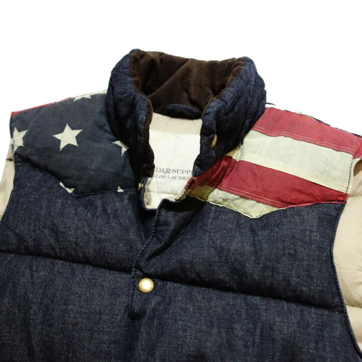 楽天市場】Denim&Supply Ralph Lauren 星条旗デニムダウンベスト 