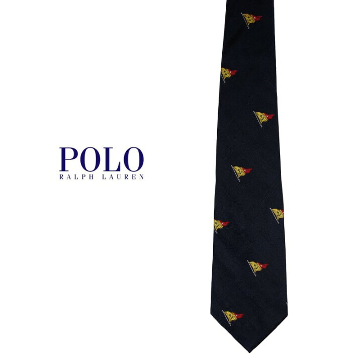 楽天市場】Polo Ralph Lauren マリンフラッグ総柄ネクタイ ポロラルフ 