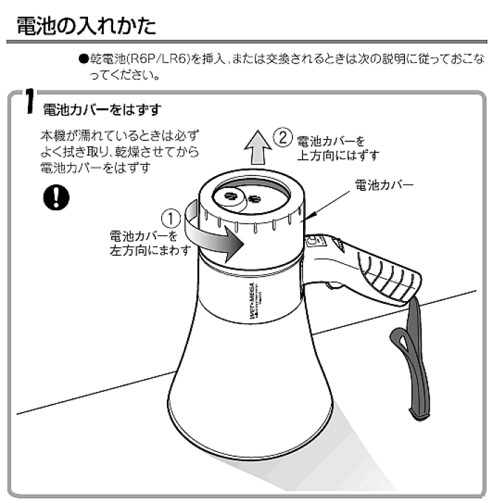 楽天市場】ユニペックス メガホン 拡声器 TR-215A 防滴形 防じん・防水