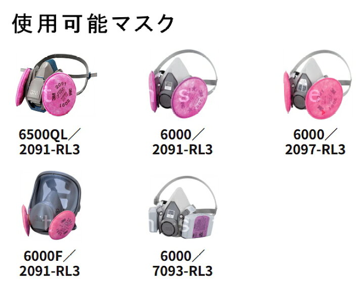 楽天市場】3M 防塵マスク用 フィルター 2091 (2枚/1組) (6000/6500 