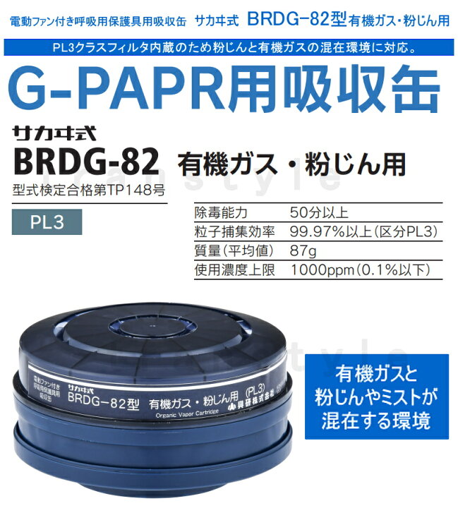 楽天市場】興研 防毒用電動ファン付マスク BL-711HG 防じん 両方対応 