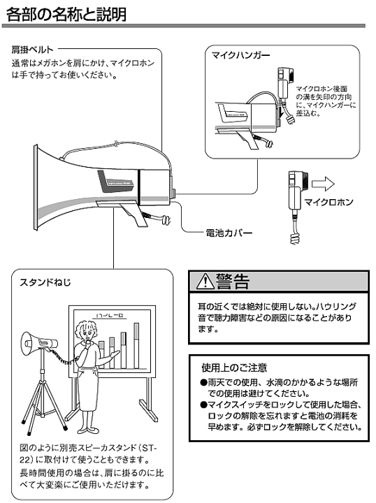 楽天市場】ユニペックス 拡声器 ショルダーメガホン TR-320 楽天市場】ユニペックス 拡声器 ショルダーメガホン TR-320