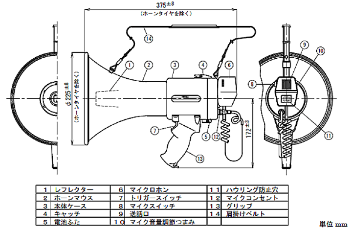 楽天市場】ユニペックス メガホン 拡声器 タルホーン TRM-66A 楽天市場】ユニペックス メガホン 拡声器 タルホーン TRM-66A