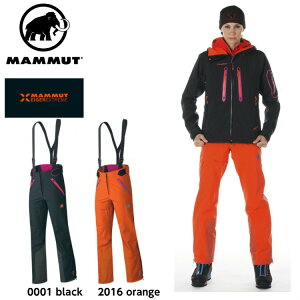 MAMMUT マムート 【EIGERシリーズ】ウィメンズ Mittellegi Pro Pants Women 1020-07461 0001/2016/black/orange GORE-TEX Pro ■登山/スキー/スノーボード/バックカントリー/アイガー