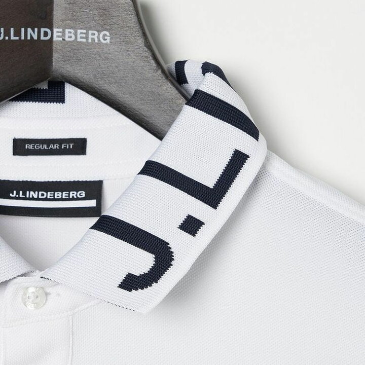 楽天市場】J.LINDEBERG Jリンドバーグ メンズ リブ襟ロゴ半袖シャツ 