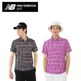 【25日限定抽選で100%Pバック+エントリーで5倍】New balancce Golf ニューバランス ゴルフ メンズ ブロックシャドーロゴ 半袖 カラーシャツ 3168009 ボタンシャツ