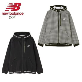 24春夏 New balance Golf ニューバランス ゴルフ メンズ 軽量ダンボールニット裏メッシュ スウェット フルジップ フーディー 4162001 ストレッチ性 通気性