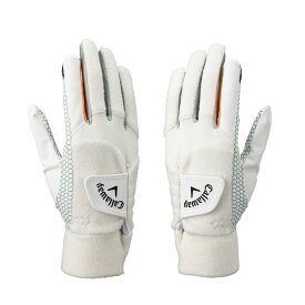 【25日限定抽選で100%Pバック+エントリーで5倍】Callaway キャロウェイ ゴルフ メンズ キャロウェイ ハイパー ヒート グローブ (両手用) FW 23 JM ホワイト Mサイズ 5323590 両手 左右 手袋 蓄熱【お宝】