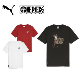 24春夏 PUMA プーマ メンズ PUMA x ワンピース グラフィック 半袖 Tシャツ 624665 カットソー ギフト プレゼント コラボ ONE PIECE ルフィ シャンクス 黒ひげ