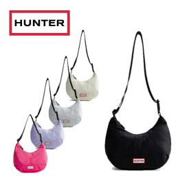 24春夏 HUNTER ハンター ユニセックス(メンズ レディース) NYLON MINI HOBO ナイロン ミニ ホーボー UBS3600KBM 鞄 ボディバッグ トップクリップ 耐水性