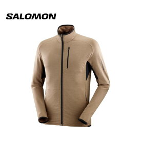 【5日と10日は抽選でP100％バック＆P10倍】24春夏 サロモン Salomon メンズ ESSENTIAL LIGHTWARM FZ LC22244 長袖 フリース フルジップ 登山 トレラン アウトドア キャンプ