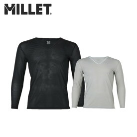 MILLET ミレーメンズドライナミック スルー II V ロングスリーブMIV02100Vネック 下着 長袖 アンダーウェア 登山 アウトドア キャンプ