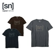 エスエヌ スーパーナチュラル [sn] super.natural メンズ ロゴ ラインズ Tシャツ SNMP01188 トップス 半…