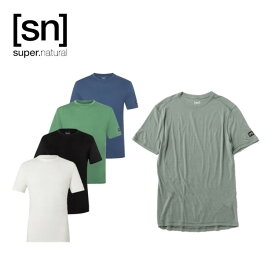 【全品ポイントUP中】 [sn] super.natural エスエヌ スーパーナチュラル メンズ シエラ140 Tシャツ SIERRA140 TEE SNM019400 半袖 ストレッチ 抗菌 防臭 通気性 ヨガ フィットネス スポーツ 普段着【お宝】