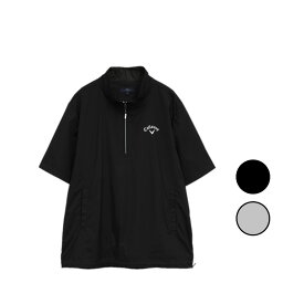 25秋冬 キャロウェイ CALLAWAY メンズ ストレッチミニリップハーフジップブルゾン c25216100 トップス 羽織り ストレッチ 撥水性 メッシュ裏地