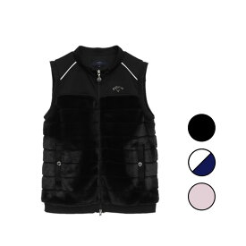 25秋冬 キャロウェイ CALLAWAY レディース スターストレッチ×ファーベスト c25216201 ノースリーブ アウター 袖なし 防寒 防風性