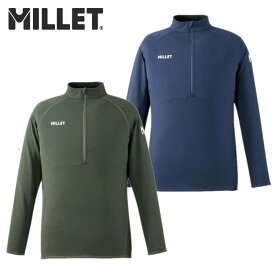 ミレー MILLET メンズ ドライ グリッド ハーフジップ MIV02127 吸汗速乾 保温性 断熱性