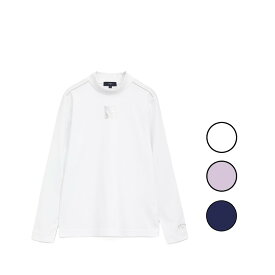 25秋冬 キャロウェイ CALLAWAY レディース ポリエステルスムース長袖モックネックシャツ c25233201 トップス ロンT 無地 UVカット UPF30