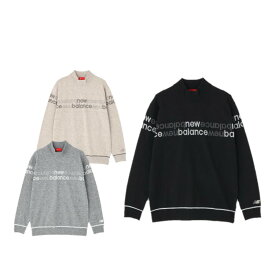 25秋冬 ニューバランス ゴルフ New balance Golf メンズ 保温 ハイネック ニット プルオーバー 5274001 トップス セーター ロゴ 軽量 防寒 保温