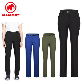 26秋冬 マムート MAMMUT レディース ユーティリティ ソフトシェル パンツ アジアンフィット 1021-01010 ストレッチ ロングパンツ ベルト付き 登山 アウトドア キャンプ