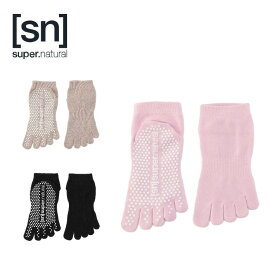 【全品ポイントUP中】 26春夏 SN スーパーナチュラル レディース ウール/コットン 5フィンガー グリップ ソックス SNGJ10035 靴下 五本指 吸放湿性 ギフト プレゼント ピラティス ヨガ スタジオ