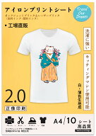 TransOurDream 真正の転写シート アイロンプリントシート2.0 A4 10枚 正像印刷 白色・薄色生地用 服転写…