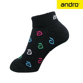 ★在庫あり即納★【andro】アンドロ 360023001 アンドロ アルファロゴソックス [ブラック]【卓球用品】卓球ソックス/卓球用靴下【RCP】
