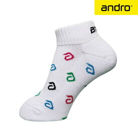 ★在庫あり即納★【andro】アンドロ 360023002 アンドロ アルファロゴソックス [ホワイト]【卓球用品】卓球ソックス/卓球用靴下【RCP】