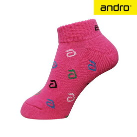★在庫あり即納★【andro】アンドロ 360023004 アンドロ アルファロゴソックス [ピンク]【卓球用品】卓球ソックス/卓球用靴下【RCP】
